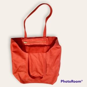 Baggu leather red tote vintage